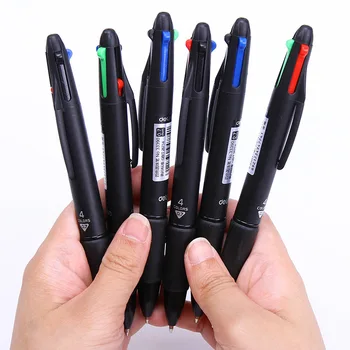 25шт 4 в 1, многоцветная шариковая ручка, красочные выдвижные шариковые ручки, Многофункциональная ручка для письма маркером, канцелярские принадлежности