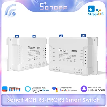 Sonoff 4CH Pro R3/4CH Беспроводной Релейный Модуль Ewelink R3 Wifi Smart Switch DIY Switch APP Дистанционное Управление Работа С Alexa GoogleHom