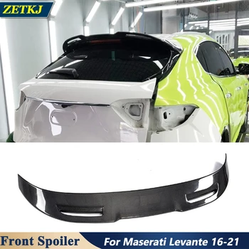 Настоящее Заднее Крыло Багажника Автомобиля Из Углеродного Волокна, Задний Верхний Спойлер, Фиксированное Ветровое Крыло, Спортивный Спойлер Для Maserati Levante 2016-2021