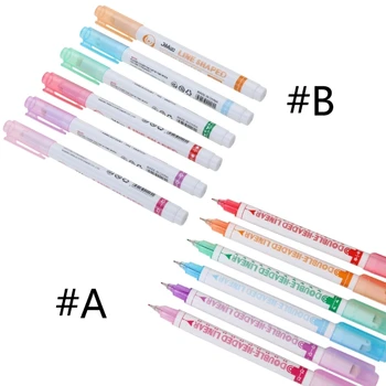 Набор из 6 цветных ручек-маркеров с двумя наконечниками, наконечник фломастера и тонкие наконечники, 6 цветных ручек Flownwing для поделок, прямая поставка