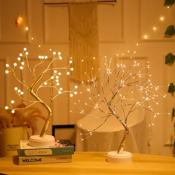 Светодиодные ночники, мини-Рождественская елка, настольная лампа, Гирлянда, Гирлянды, подарки, Декор для помещений в Рамадан 2023