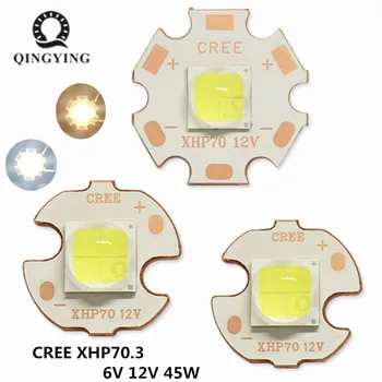 1-5 шт. Оригинальный Светодиодный CREE XHP70.3 HD Третьего поколения 6 В 12 В 45 Вт Холодный Теплый Белый 7070 SMD Высокомощный Чип Для DIY Фонарика