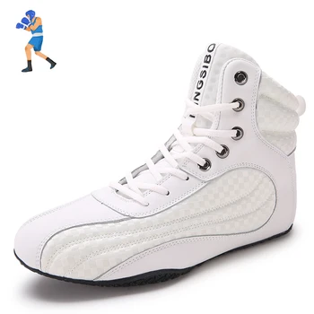 Новая тренировочная борцовская обувь, мужская боксерская обувь для фитнеса, сетчатая дышащая роскошная боксерская обувь, женские высококачественные борцовские ботинки.