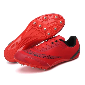 Новая мужская обувь для легкой атлетики, Мужские и женские кроссовки с шипами, спортивная обувь для бега, легкая спортивная обувь для гоночного матча с шипами