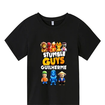 Модная летняя детская футболка, Подходящая для мальчиков и Девочек в возрасте от 3 до 12 лет, Повседневная футболка с короткими рукавами, Топы с Аниме принтом stumble guys