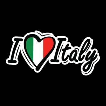 Наклейка на автомобиль I Love Italy Флаг Лозунг Наклейка на бампер для ноутбука Бутылка Грузовик Телефон Мотоцикл Окно Настенная чашка D