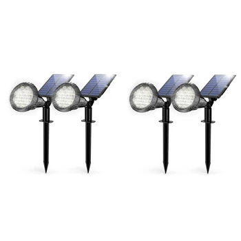 Солнечные точечные светильники на открытом воздухе, солнечные наружные фонари с автоматическим включением/выключением IP67, водонепроницаемый солнечный ландшафтный прожектор во дворе