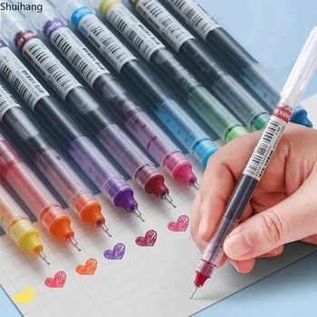 10 упаковок быстросохнущих шариковых ручек нейтрального цвета - угольные ручки с иглой 0,5 мм - идеально подходят для студентов!