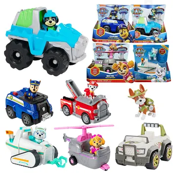 Игрушечный автомобиль Paw Patrol, спасательная собака, щенячий патруль, набор игрушек, фигурка, модель динозавра Рекса, трекер, Эверест, погоня, автомобиль, подарки для детей