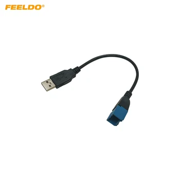 FEELDO 10шт Аудиовход для автомобиля Провод для передачи мультимедийных данных 2.0 порт USB-Mini USB Кабель-адаптер для передачи данных через USB AUX серии Nissan Ford