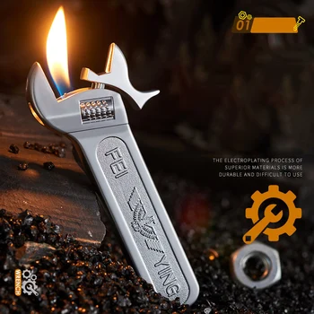 Новая Гаечная Зажигалка Надувная Бутановая Персонализированная Металлическая Зажигалка Для Сигар И Сигарет Инструмент Гаджеты Для Мужчин Аксессуары Для Курения 2023
