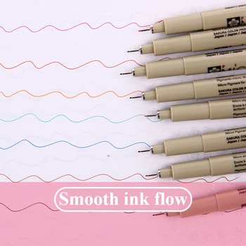 Игольчатая ручка SAKURA Pigma Micron Pen Водонепроницаемый рисованный графический дизайн Manga Sketch Liner Fineliner Mapping Pen Канцелярские принадлежности XSDK