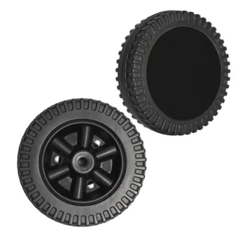 2ШТ Пластикового колеса для гриля, Полезного легкого и легко устанавливаемого Направляющего ролика С крышкой, черного колеса для выдувания барбекю