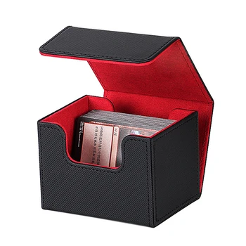Коробка для колоды торговых карт Прочный контейнер для хранения коллекционных игровых карт Чехол для переноски вмещает 80+ или 100+ карт