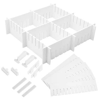 34 Шт Выдвижной Пластиковый Разделитель Домашний Разделитель Органайзер Белый Стол Ящики для хранения из полипропилена