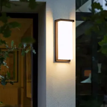 Светодиодные наружные настенные светильники Алюминиевый Водонепроницаемый садовый настенный светильник для коридора, дворовой двери, уличного фонаря, наружных настенных светильников