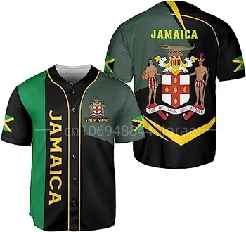 Летняя новая ямайская бейсбольная майка с названием команды на заказ Ямайская бейсбольная майка для мужчин и женщин