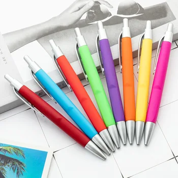 Подарочная ручка для бизнеса 100 шт., красочная шариковая ручка с клеевым спреем, Рекламная ручка для прессы для проведения конференций в отеле, рекламная ручка