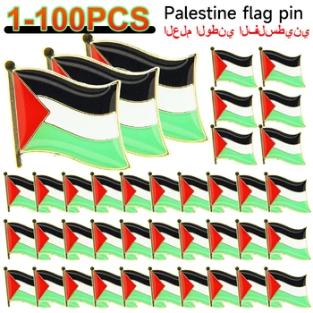 1-100 шт. Значок с ФЛАГОМ Палестины Из нержавеющей стали, значок с флагом Палестины на лацкане, Значок рюкзака