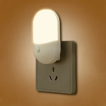 Прикроватная Лампа Night light EU US Plug LED Night Light AC220V Лампа для Спальни Подарок для Детей Милый Ночник Для Коридора WC