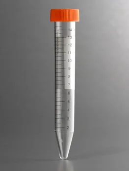 Центрифужная полипропиленовая пробирка Corning 430052 с заглушкой, прозрачная, стерильная, вместимостью 15 мл, упакована в стойку (упаковка 500 штук)
