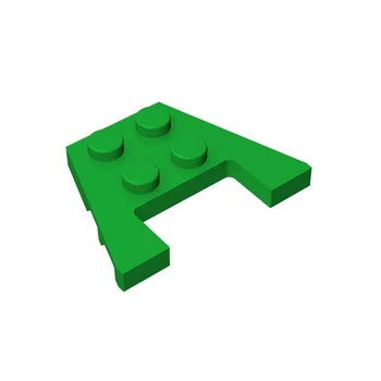 Moc Brick 48183 Клиновидная пластина 3 x 4 с зазубринами для шипов DIY Enlighten Building Blocks Совместимость с кирпичами