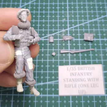 Фигурка из смолы 1/35 ГК, британский солдат, комплект в разобранном виде и неокрашенный