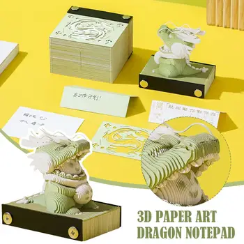 Блокнот 3d, 3d Художественный календарь на 2024 год, Блокнот с милым драконом, блокнот для заметок, модель Kawaii Note, 3d Липкая бумага для вырезания, 3d Подарок для заметок H9i2